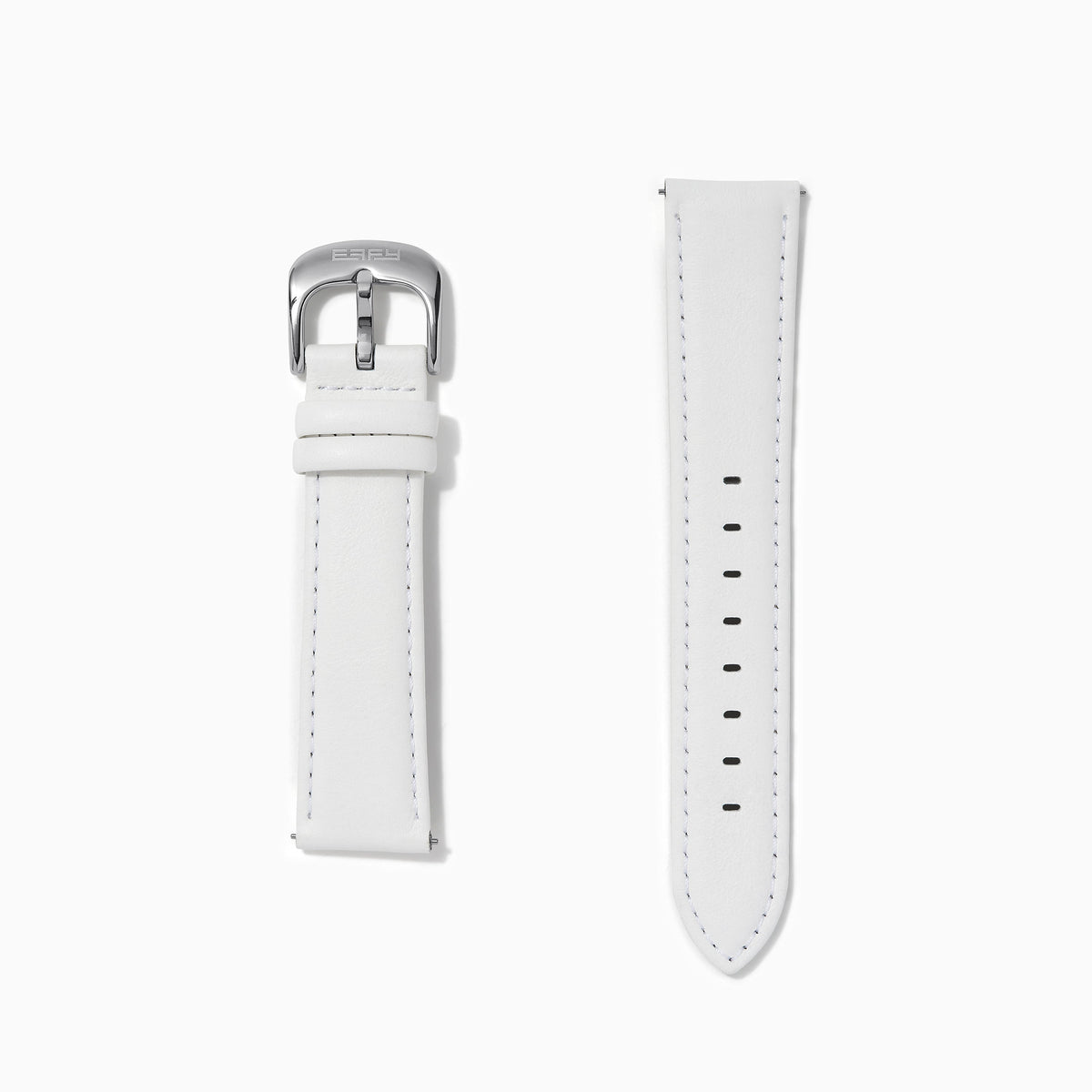 White – 20mm Smooth Calf Leather Watch Strap