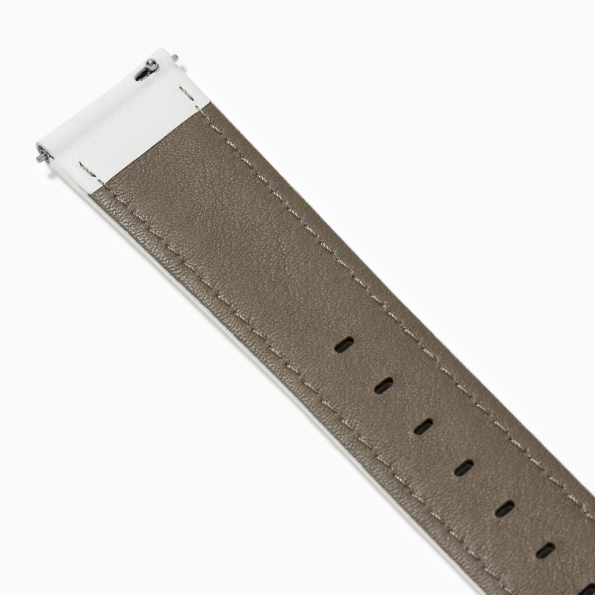 White – 20mm Smooth Calf Leather Watch Strap