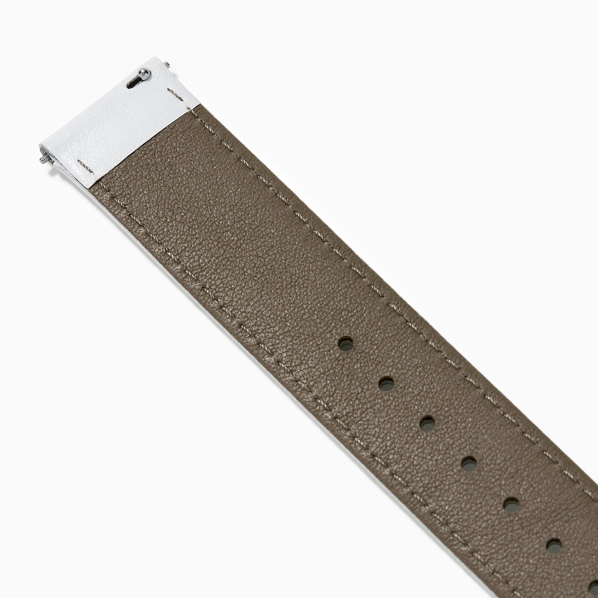 White – 18mm Smooth Calf Leather Watch Strap