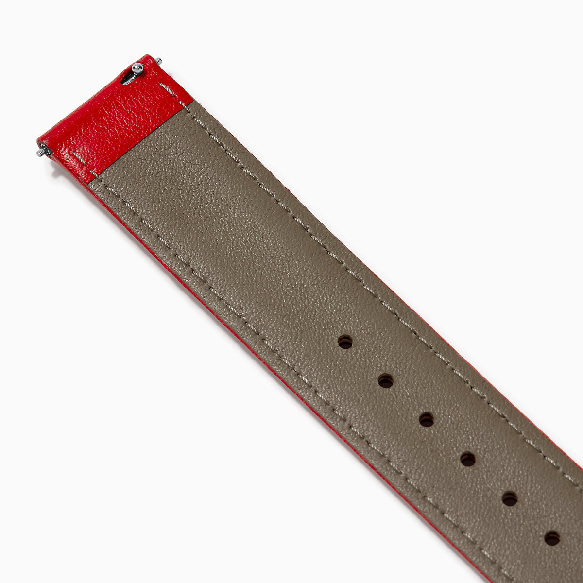 Red – 18mm Smooth Calf Leather Watch Strap