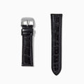 Black – 22mm Exotic Print Calf Leather Watch Strap