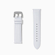 White – 22mm Exotic Print Calf Leather Watch Strap
