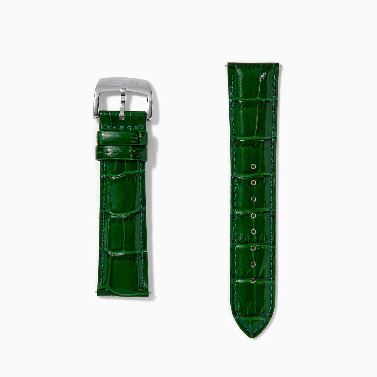 Green – 22mm Exotic Print Calf Leather Watch Strap
