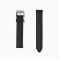 Black – Extra-Long 18mm Smooth Calf Leather Watch Strap