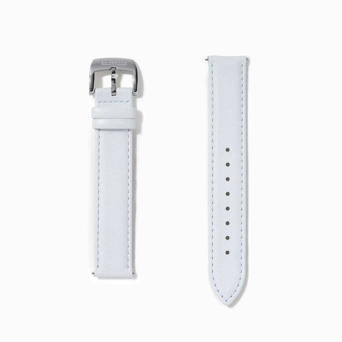 White – Extra-Long 18mm Smooth Calf Leather Watch Strap