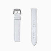 White – Extra-Long 18mm Smooth Calf Leather Watch Strap