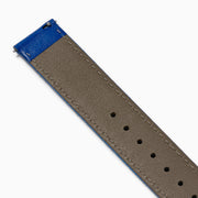 Blue – Extra-Long 18mm Smooth Calf Leather Watch Strap