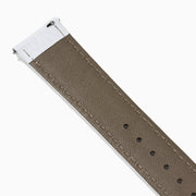 White – Extra-Long 20mm Exotic Print Calf Leather Watch Strap
