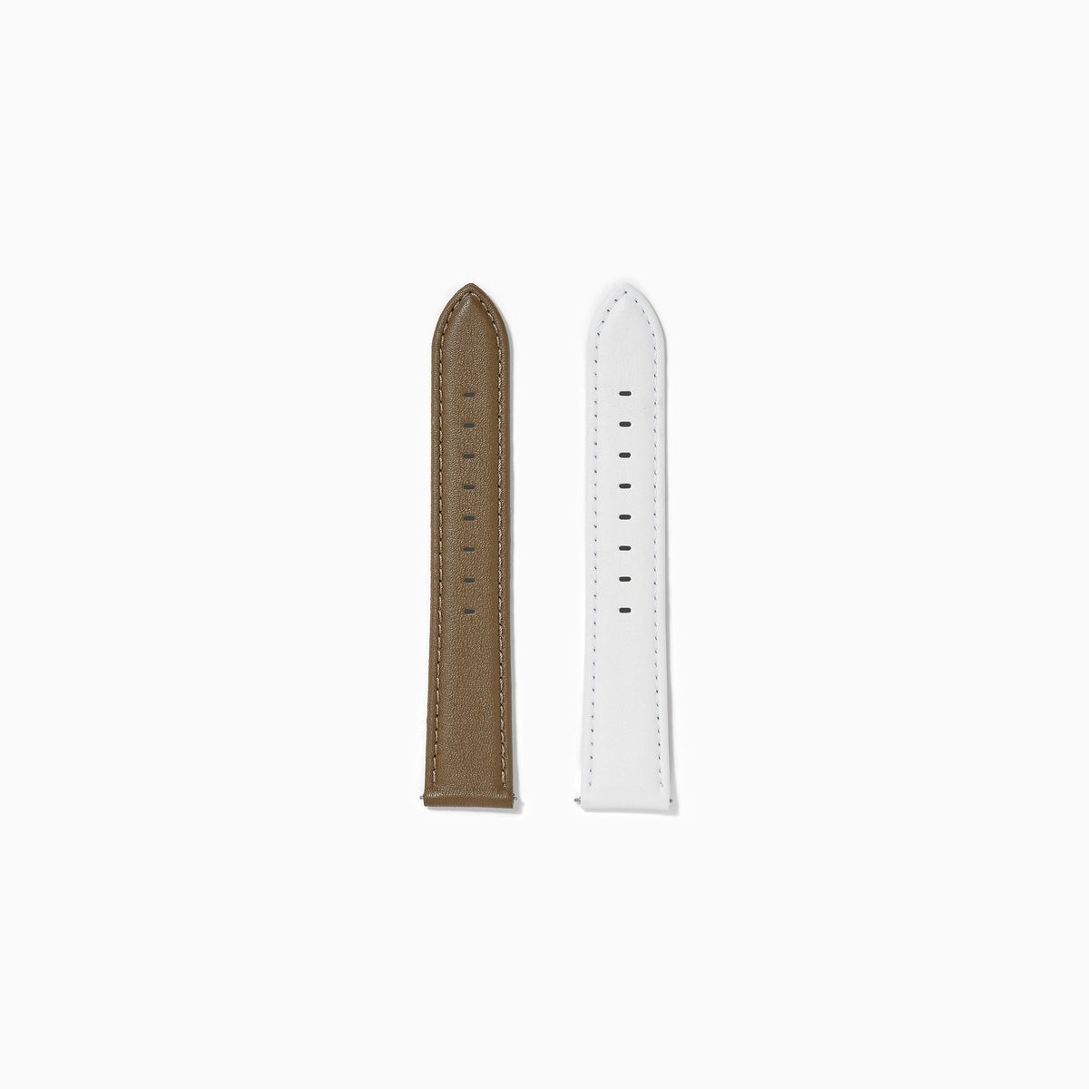 White – 20mm Smooth Calf Leather Watch Strap