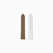 White – 20mm Smooth Calf Leather Watch Strap