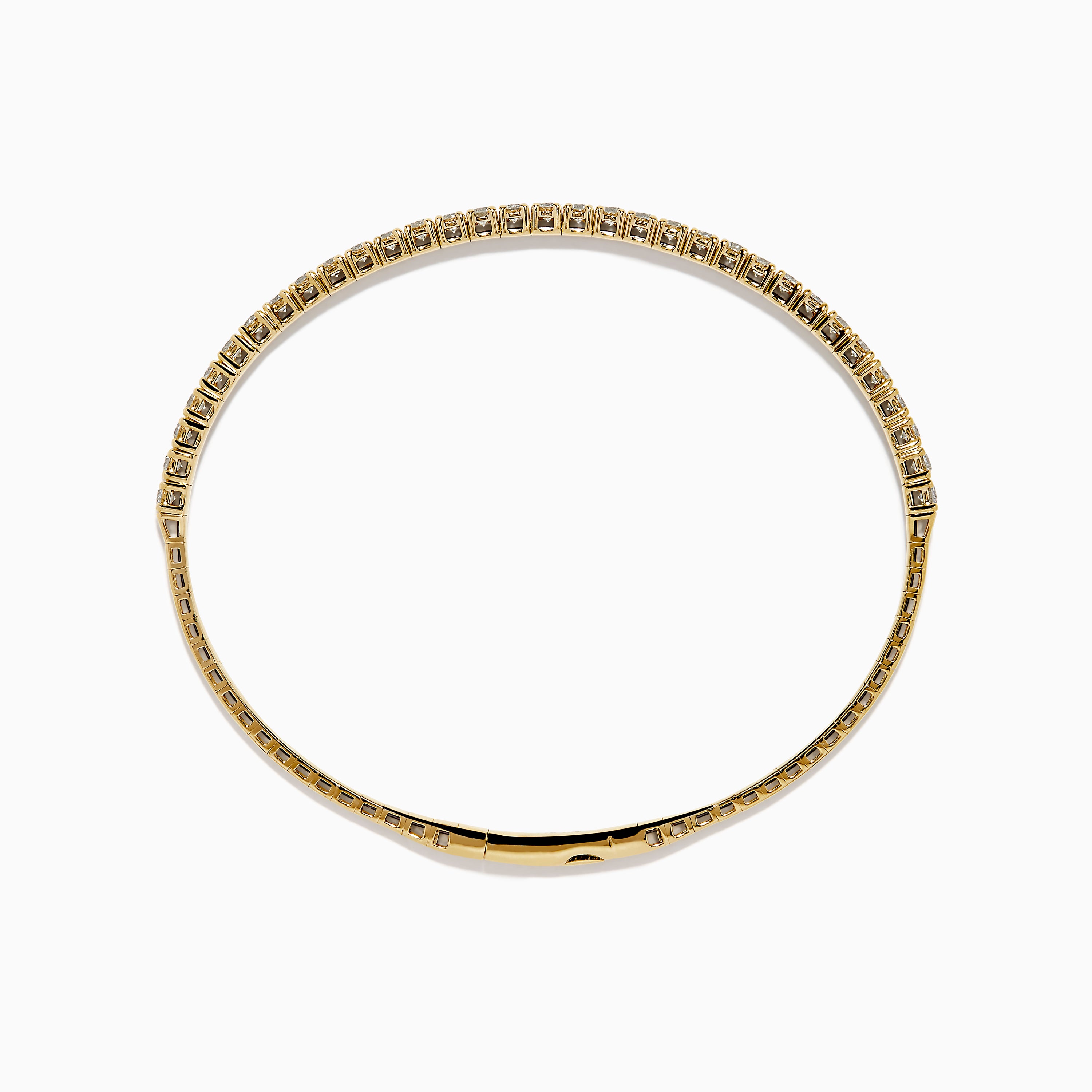 14K Yellow Gold Flexible Diamond Bangle Bracelet – effyjewelry.com