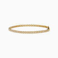 The 14K Yellow Gold 1.0 Ct. Diamond Tennis Bracelet showcases a single row of round white diamonds in individual settings, presented on a plain white background.