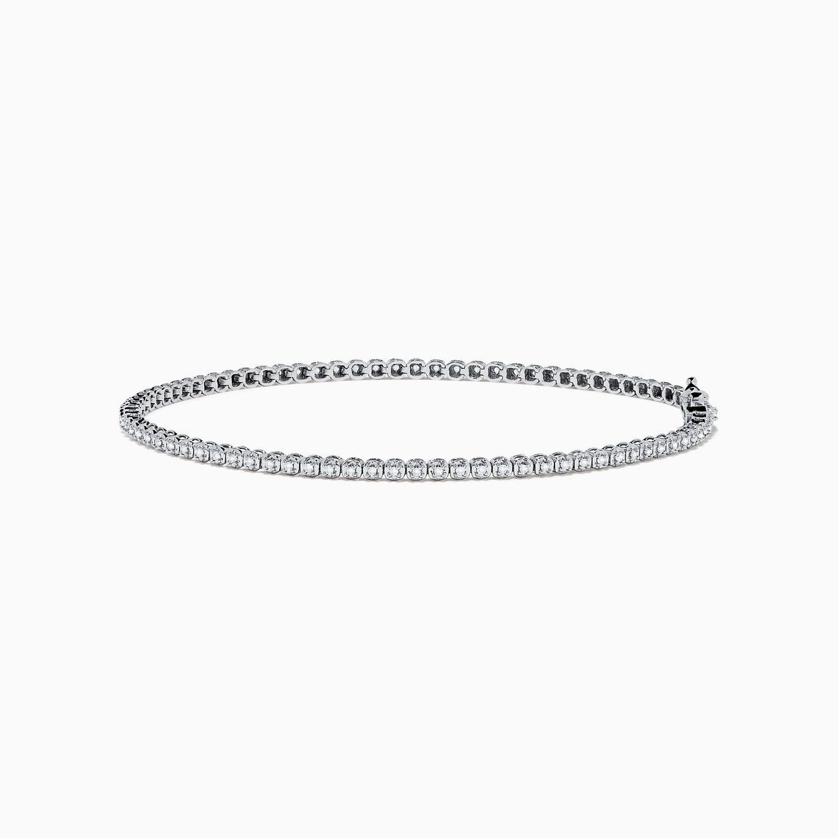 The 14K White Gold 0.25 Ct. Diamond Tennis Bracelet features a row of sparkling diamonds set in a slender band, shown against a white background.