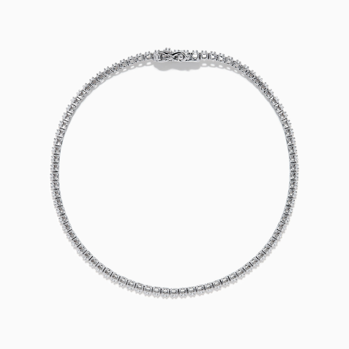 The 14K White Gold 0.25 Ct. Diamond Tennis Bracelet features a row of sparkling diamonds set in a slender band, shown against a white background.