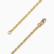 A 14K yellow gold open heart solid glitter chain ankle bracelet, 10 in length, displayed against a plain white background.