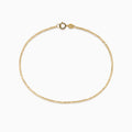 The 14K Yellow Gold Bead Bracelet features a delicate gold chain and small round clasp, shown on a plain white background.