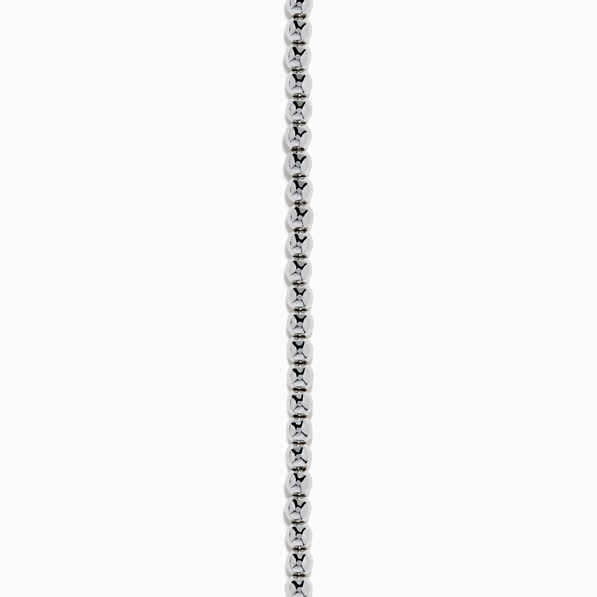 The 925 Sterling Silver Diamond Beaded Stretchy Hamsa Bracelet features a sparkling Hamsa hand charm and is elegantly displayed on a plain white background.