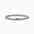 The Mens 925 Sterling Silver Diamond Chain Bracelet features a polished finish and secure clasp, elegantly displayed on a white background.