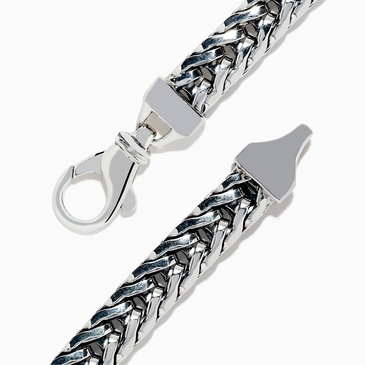 Mens 925 sterling silver & 14K yellow gold chain link bracelet with 2.0 TCW sapphires—an elegant sapphire accessory perfect for any occasion.