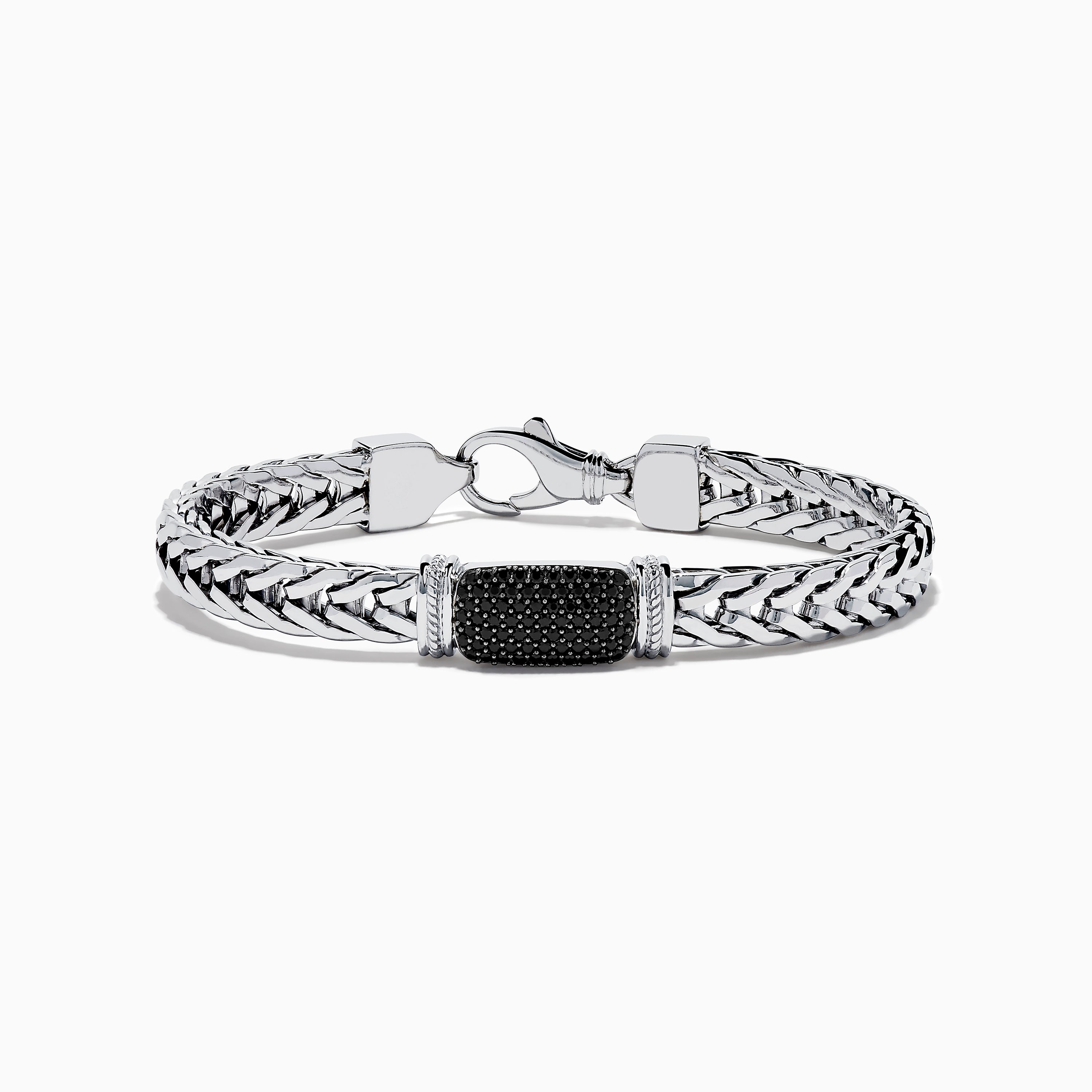Men's Sterling Silver Black Spinel Bracelet – effyjewelry.com