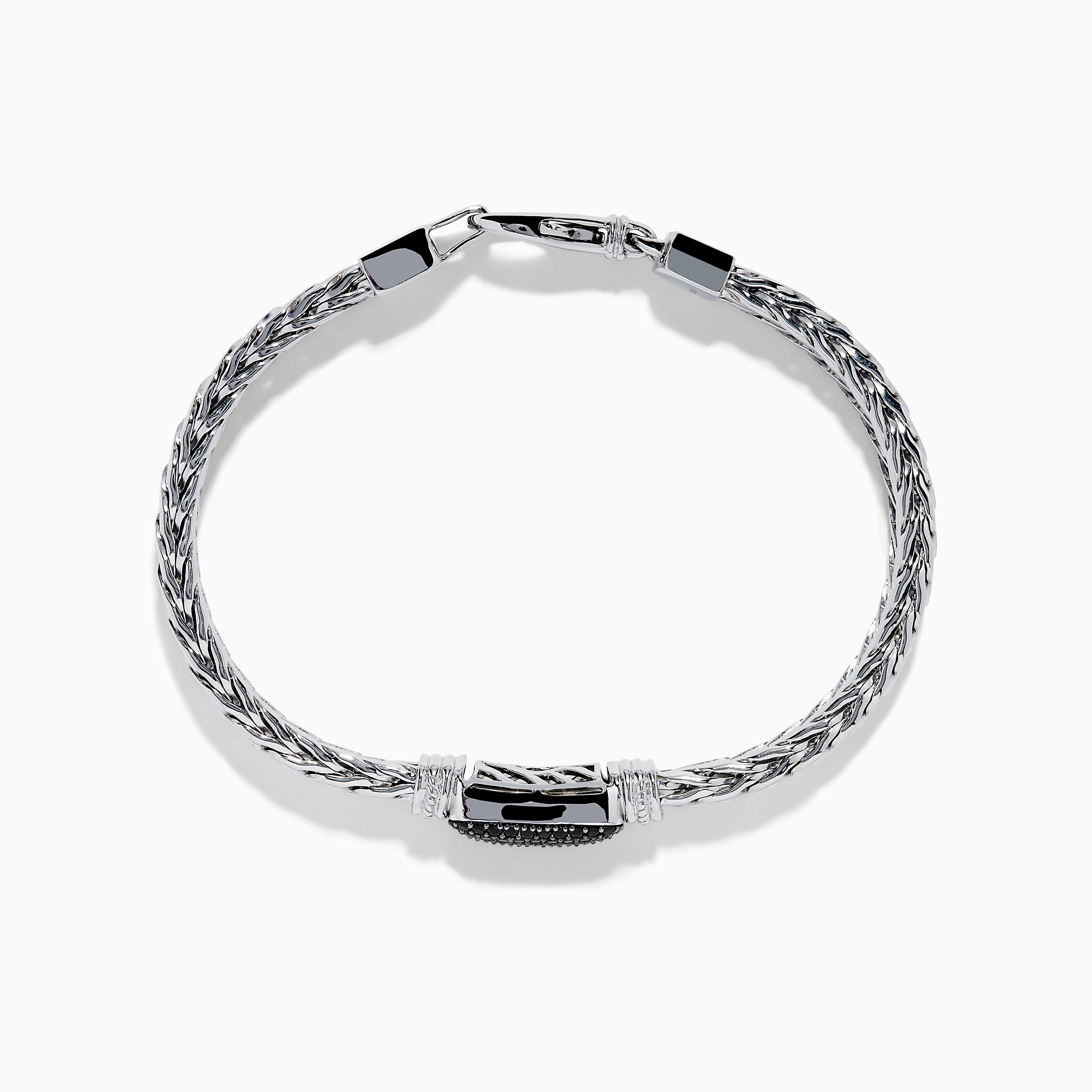 Men's Sterling Silver Black Spinel Bracelet – effyjewelry.com