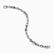 Men's Sterling Silver Alternating Mariner Link Bracelet
