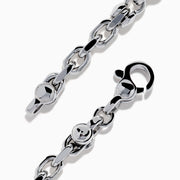 Men's Sterling Silver Alternating Mariner Link Bracelet