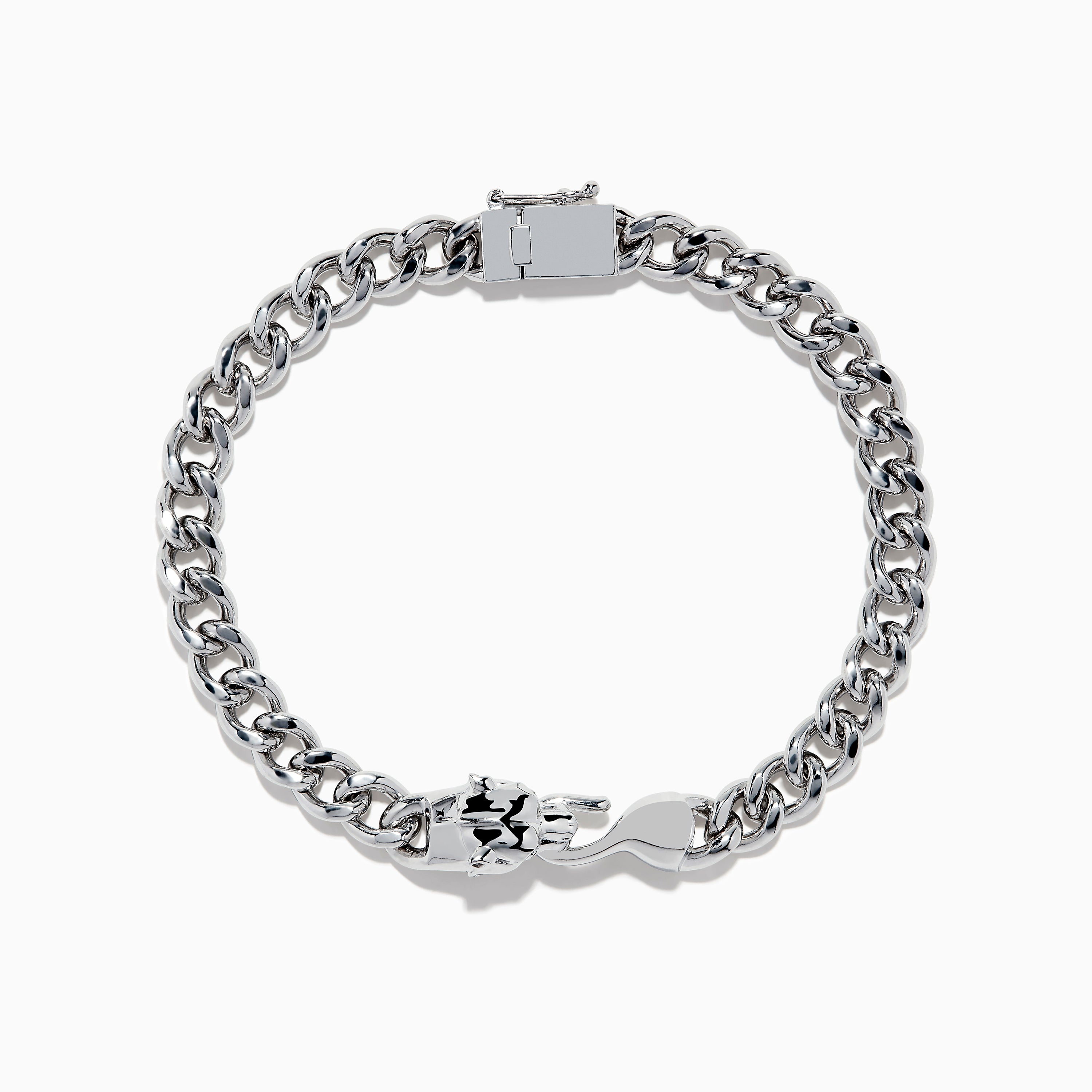Effy 925 Sterling Silver Black Spinal Panther Bracelet