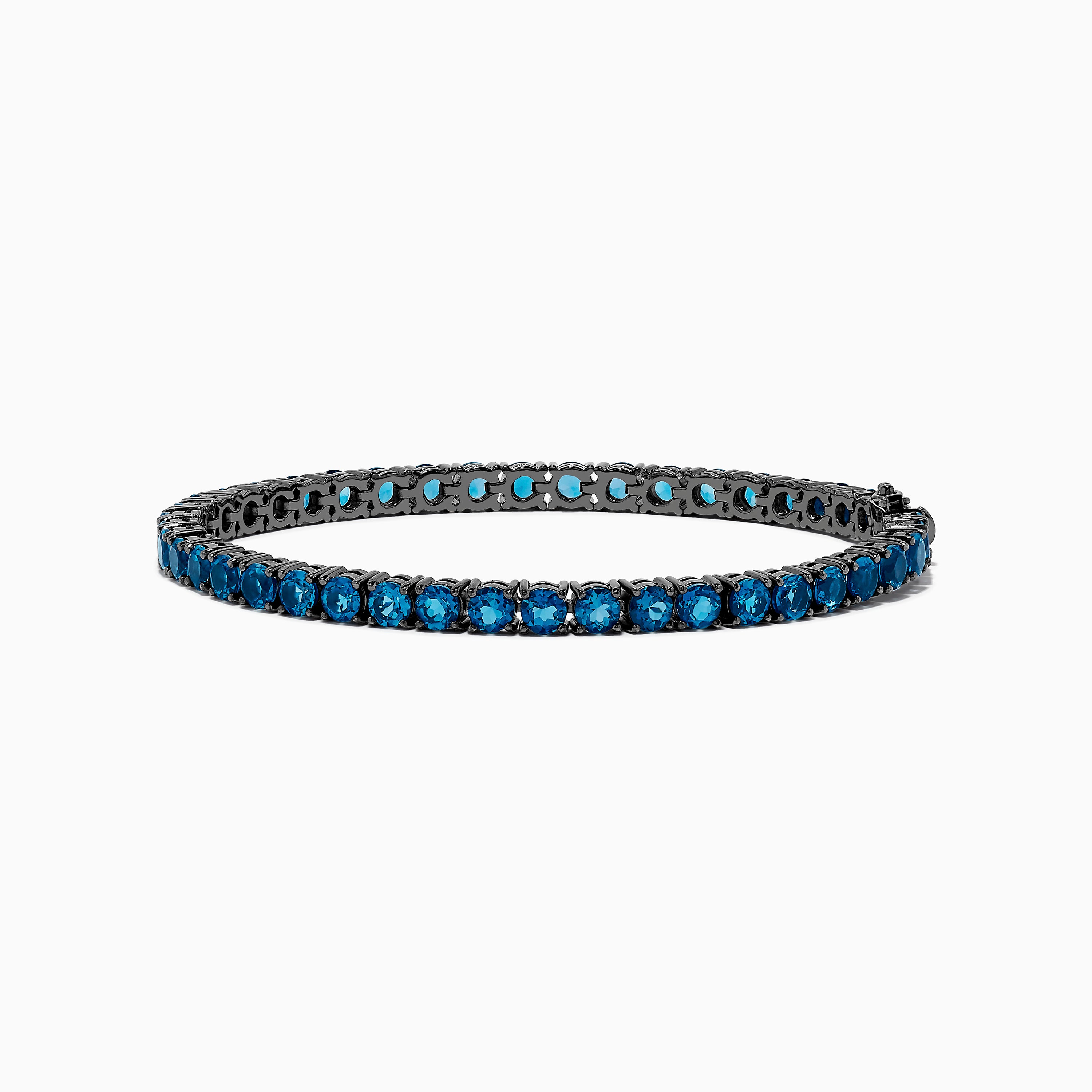 Secondhand 9ct Blue Topaz & Diamond Bracelet 71/2 at Segal's Jewellers