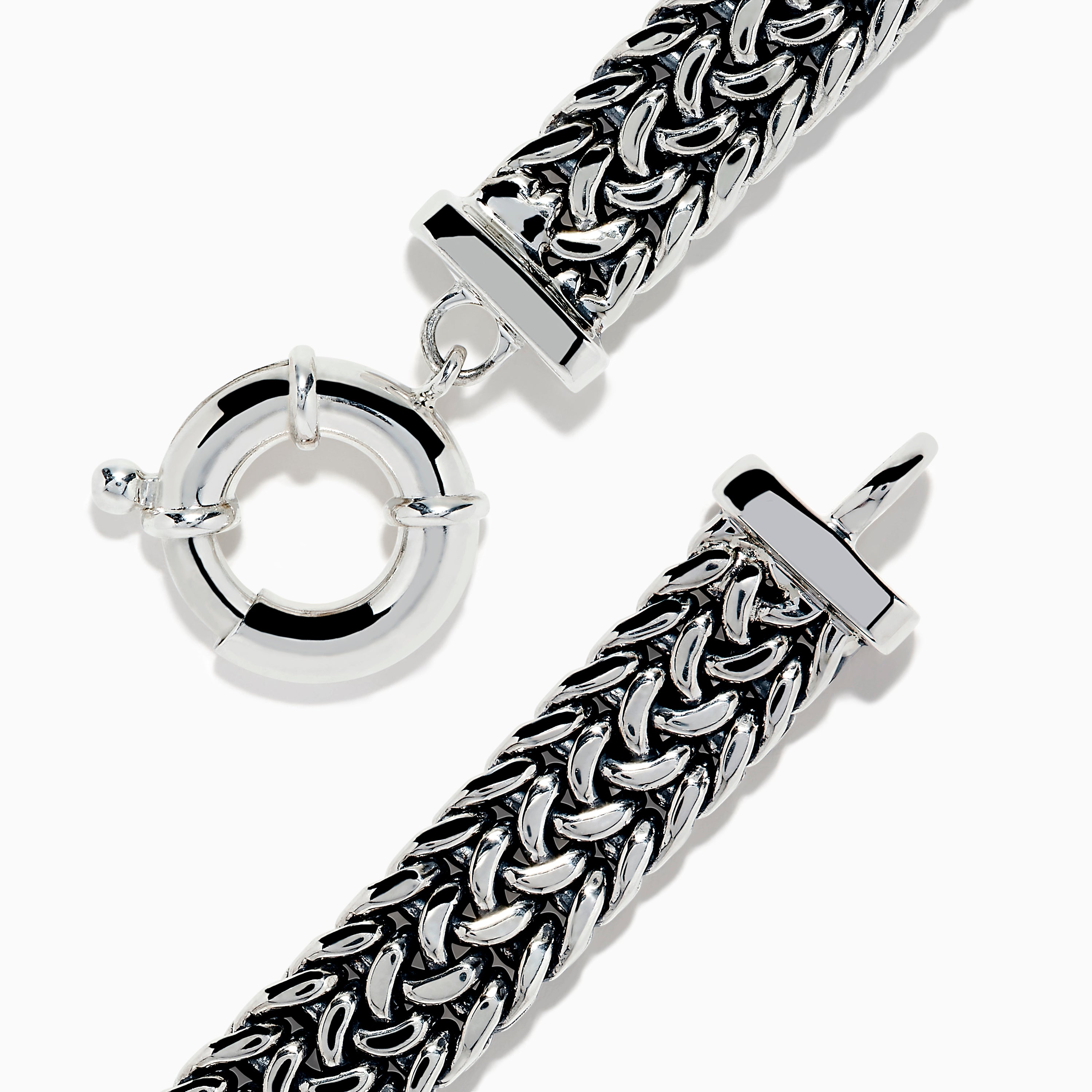Men's String Bracelet in Blue Gray White