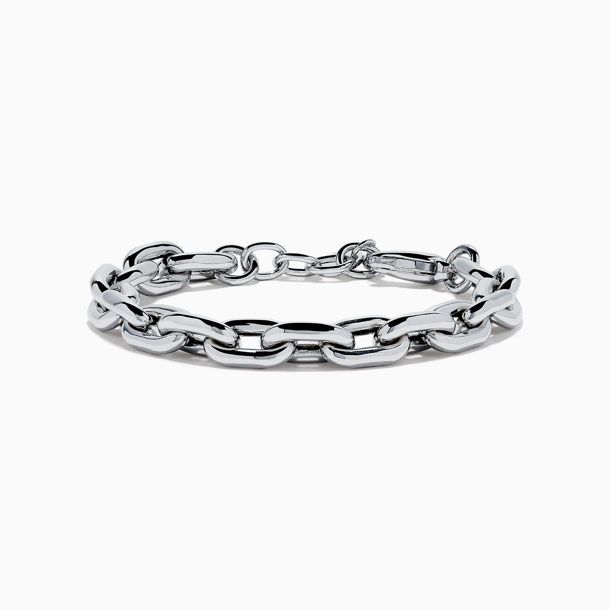 Sterling Silver Puffed Mariner Link Bracelet