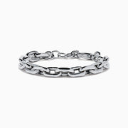 Sterling Silver Puffed Mariner Link Bracelet