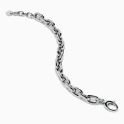 Sterling Silver Puffed Mariner Link Bracelet