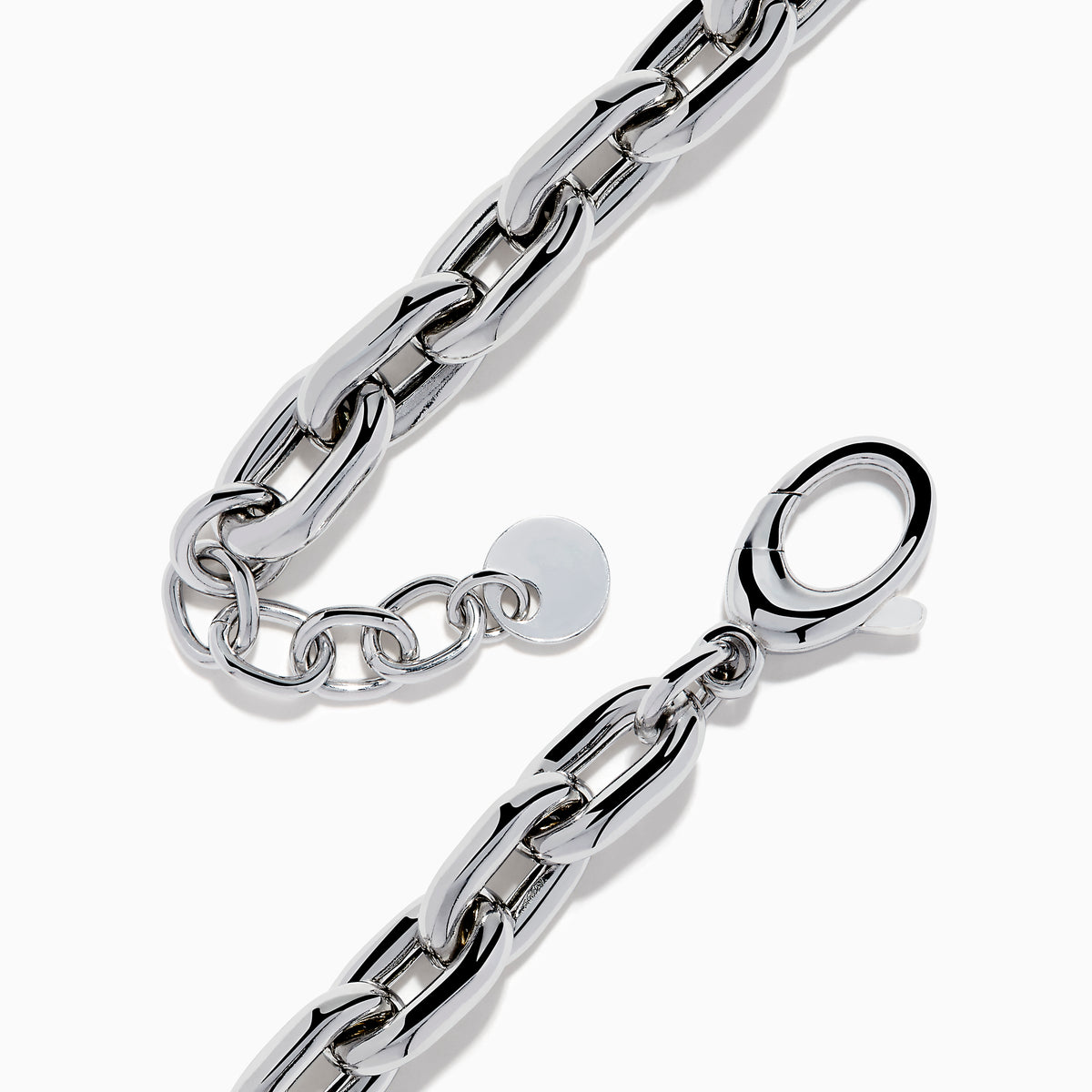 Sterling Silver Puffed Mariner Link Bracelet