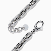 Sterling Silver Puffed Mariner Link Bracelet