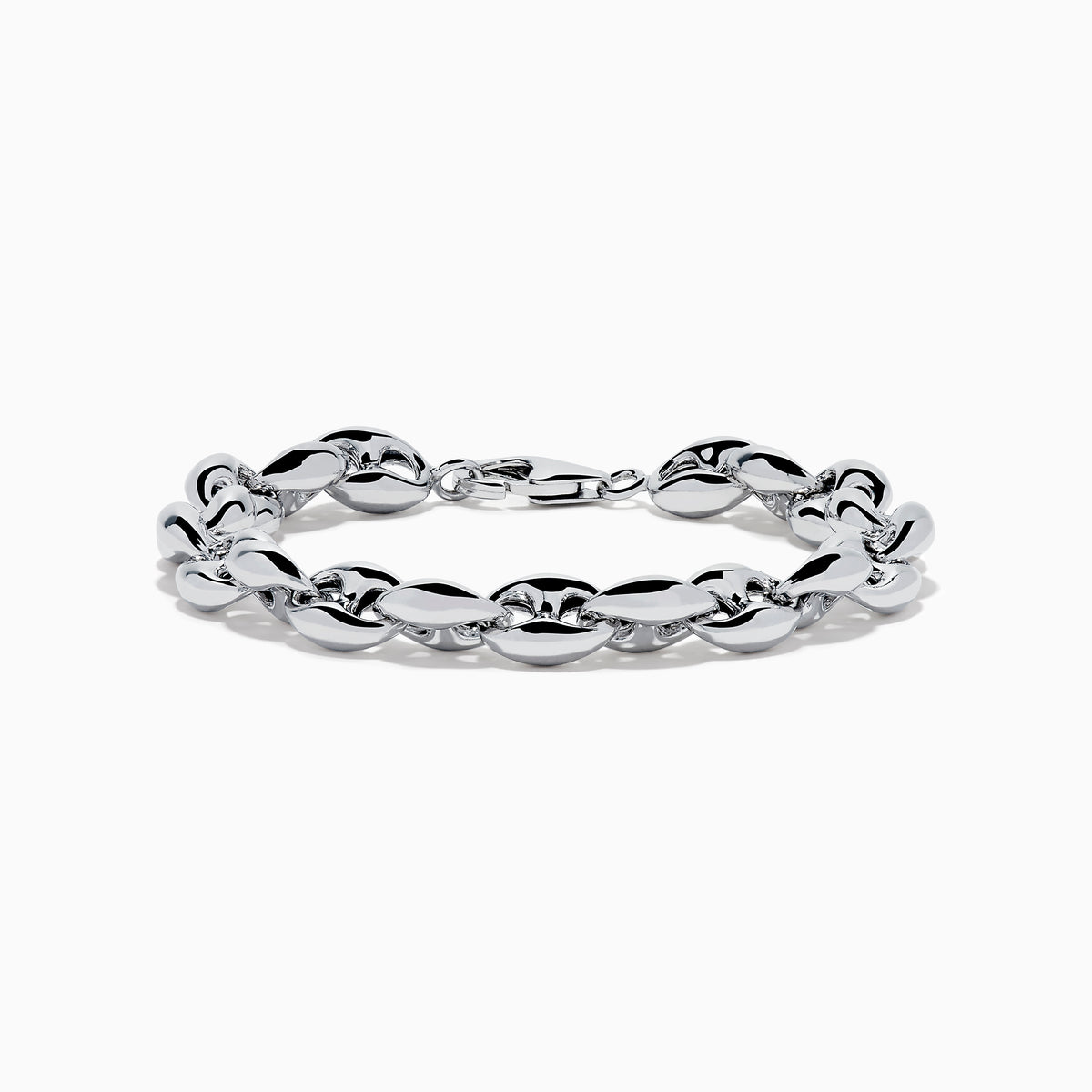Sterling Silver Polished Oval Link Bracelet