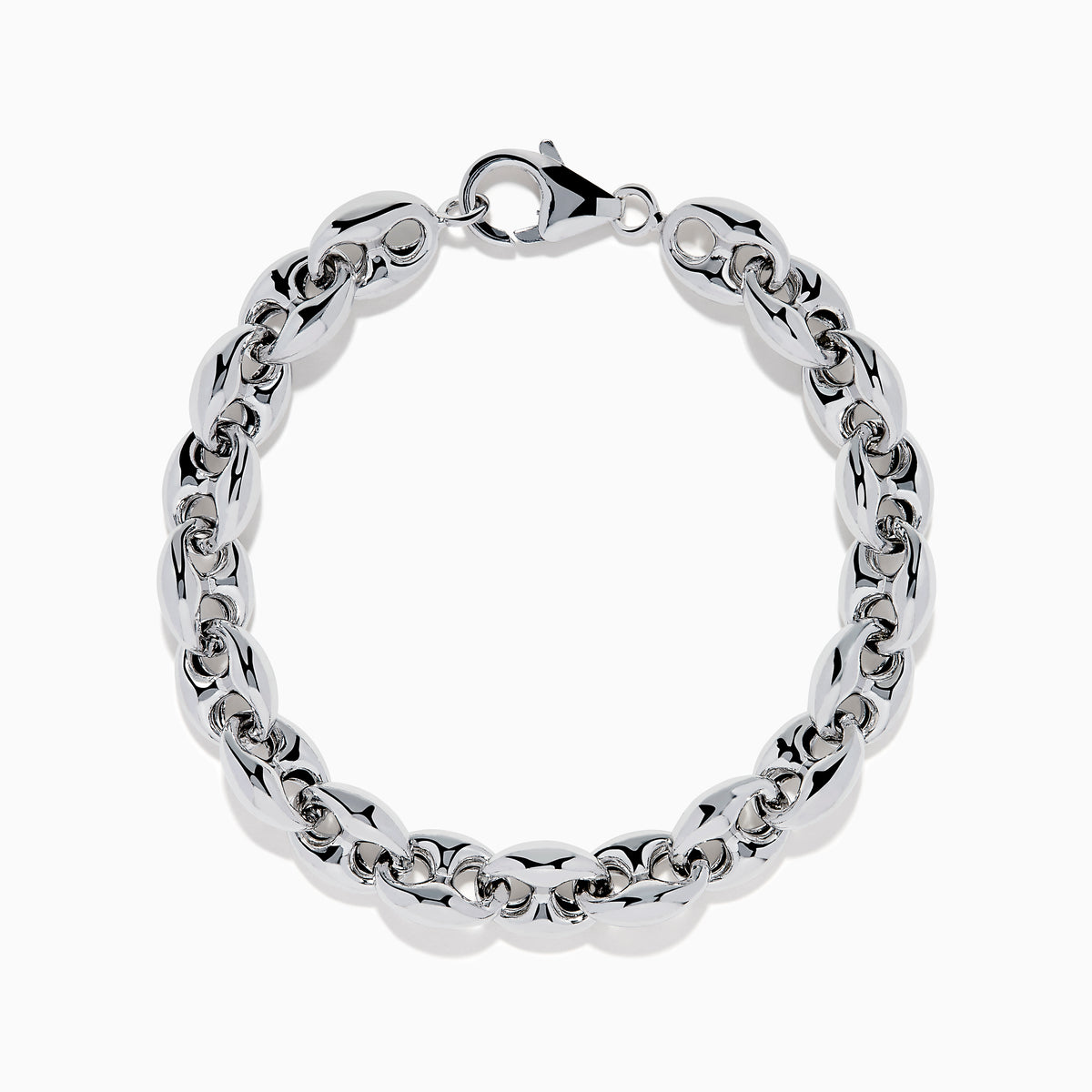 Sterling Silver Polished Oval Link Bracelet