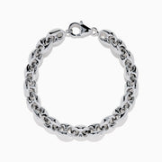 Sterling Silver Polished Oval Link Bracelet