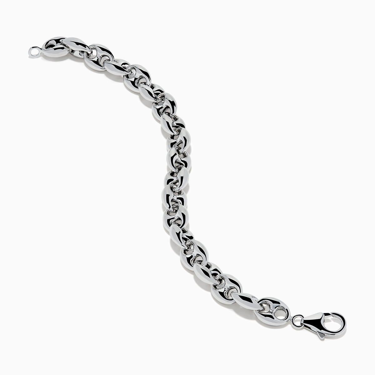 Sterling Silver Polished Oval Link Bracelet