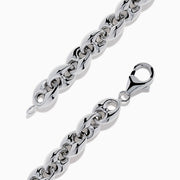Sterling Silver Polished Oval Link Bracelet