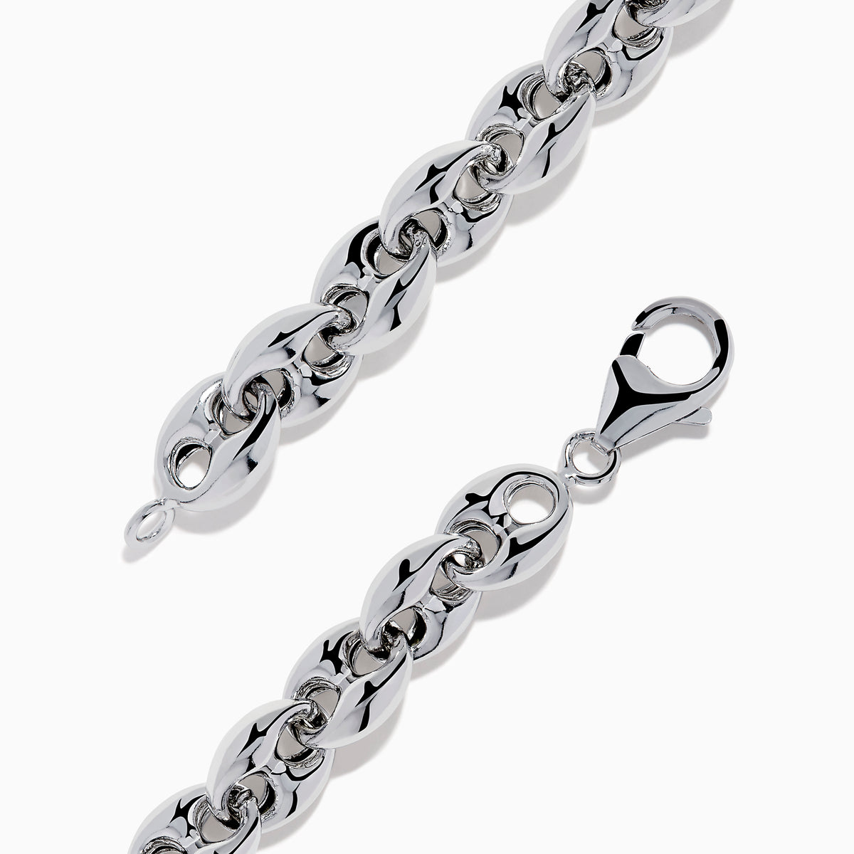 Sterling Silver Polished Oval Link Bracelet