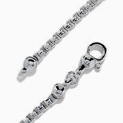 Men's 925 Sterling Silver & 14K Yellow Gold Black Spinel Bracelet with three evenly spaced 14K gold beads and a lobster clasp, displayed on a white background.