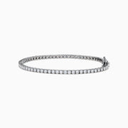 The Lab Grown Diamond 2.95ct Tennis Bracelet in 14K White Gold features a continuous row of sparkling lab grown diamonds, elegantly set against a plain white background.