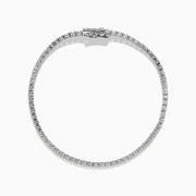 The Lab Grown Diamond 2.95ct Tennis Bracelet in 14K White Gold features a continuous row of sparkling lab grown diamonds, elegantly set against a plain white background.