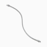 The Lab Grown Diamond 2.95ct Tennis Bracelet in 14K White Gold features a continuous row of sparkling lab grown diamonds, elegantly set against a plain white background.
