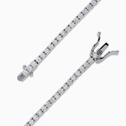The Lab Grown Diamond 2.95ct Tennis Bracelet in 14K White Gold features a continuous row of sparkling lab grown diamonds, elegantly set against a plain white background.