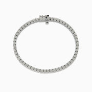 The 925 Sterling Silver Diamond Tennis Bracelet features a continuous row of round, sparkling diamonds set in sterling silver, displayed on a white background.