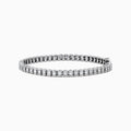The 925 Sterling Silver Diamond Tennis Bracelet showcases a row of round-cut diamonds set in sleek sterling silver, elegantly displayed against a white background.