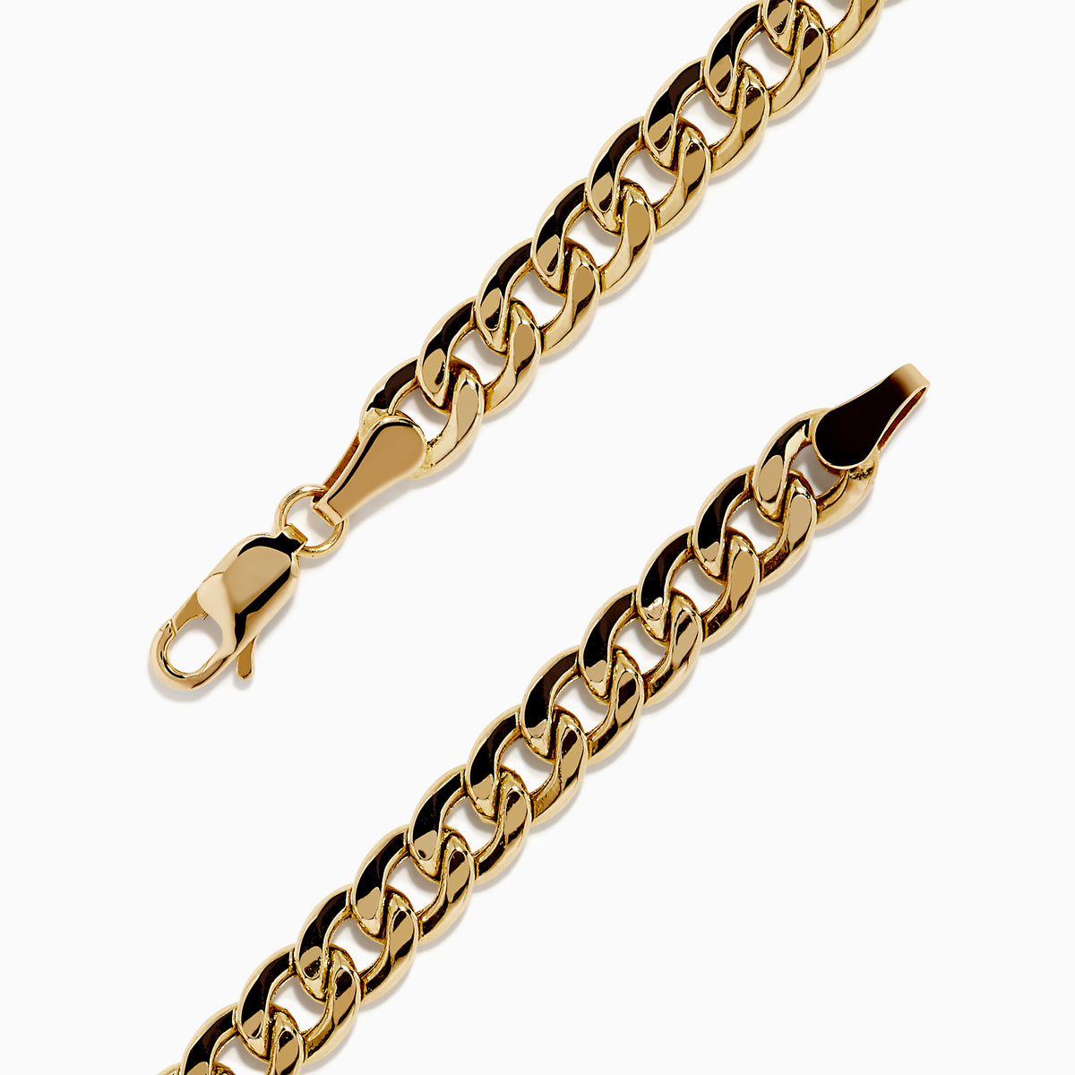 The Men's 14K Yellow Gold and Diamond Cuban Link Chain Bracelet features thick curb-style links and a diamond-encrusted rectangular plate, secured with a lobster clasp for timeless luxury.