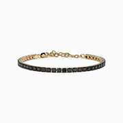 14K Yellow Gold Black Diamond Tennis Bracelet